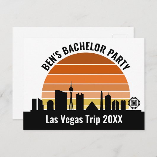 Las Vegas Strip Sunset Aangepaste Vakantie Briefkaart (Voorkant / Achterkant)