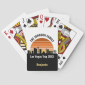 Las Vegas Strip Sunset Aangepaste Vakantie Pokerkaarten (Achterkant)