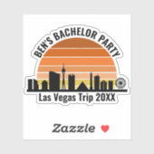 Las Vegas Strip Sunset Custom Vacation Laptop Sticker (Vel)