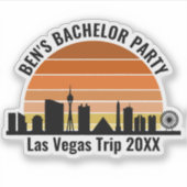 Las Vegas Strip Sunset Custom Vacation Laptop Sticker (Voorkant)