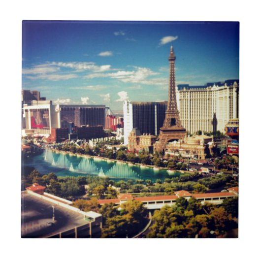 Las Vegas Strip Uitzicht Tegeltje (Voorkant)