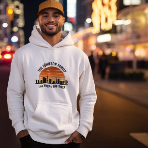 Las Vegas Strip Zonsondergang Aangepaste Vakantie Hoodie