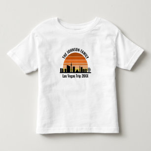 Las Vegas Strip Zonsondergang Aangepaste Vakantie Kinder Shirts