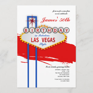 Las Vegas Style Anniversaire Invitation