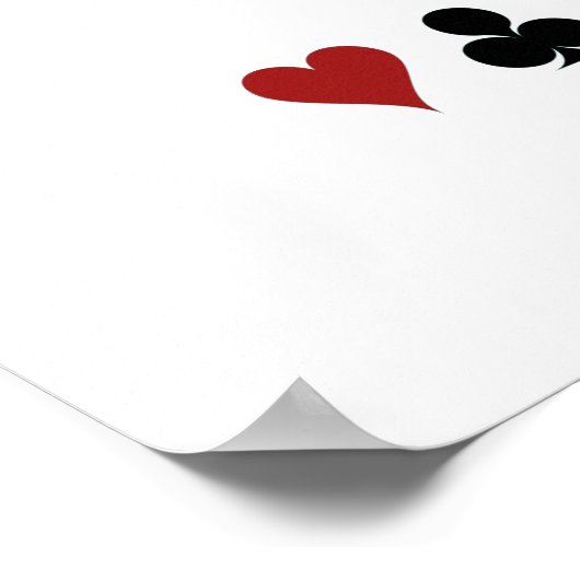 Las Vegas Style Casino Card Suits Birthday Poster (Hoek)