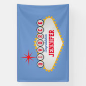 Las Vegas style Divorce Party Spandoek (Verticaal)