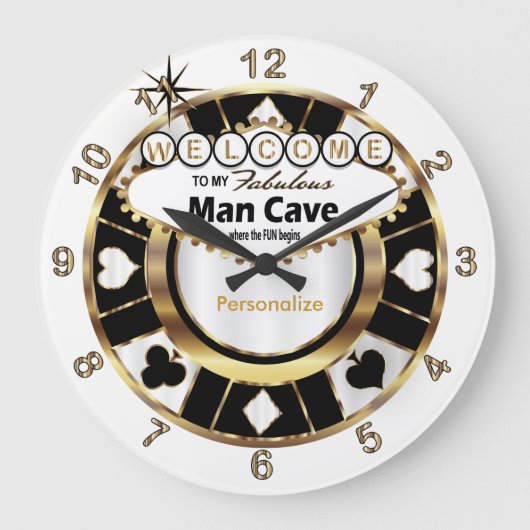 Las Vegas Style - Man Cave Grote Klok (Voorkant)