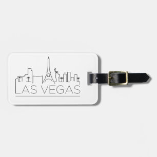 Las Vegas Stylized Skyline Bagagelabel