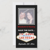Las Vegas teken bestemming bruiloft Save the Date (Voorkant)