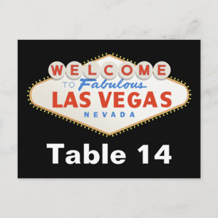 Las Vegas teken bestemming trouwtafel nummer Briefkaart