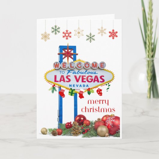 Las Vegas teken kerst Kaart (Voorkant)