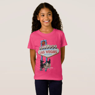 Las Vegas-teken met 3 zuster puppies T-Shirt