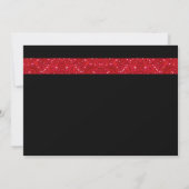Las Vegas Thema Bewaar de datum Red Faux Glitter Save The Date (Achterkant)