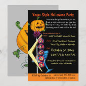 Las Vegas Thema Halloween Party Kaart (Voorkant / Achterkant)