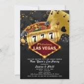 Las Vegas thema oudejaarsfeest Kaart (Voorkant)