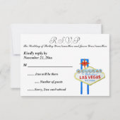Las Vegas Tour Eiffel Paris Thème RSVP (Dos)