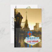 Las Vegas Tour Eiffel Paris Thème RSVP (Devant / Derrière)