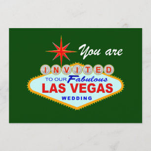 Las Vegas Trouw Uitnodiging GROEN