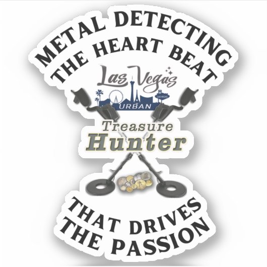 Las Vegas Urban Treasure Hunter Logo Sticker (Voorkant)