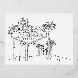 Las Vegas Vacation Drawing Vacation Art Traveling Folie Feestdagen Briefkaart