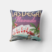 Las Vegas vakantieposter in vintage stijl Kussen (Achterkant)