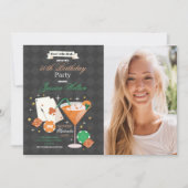 Las Vegas Verjaardag Casino Dice Chips Fotofeest Kaart (Voorkant)