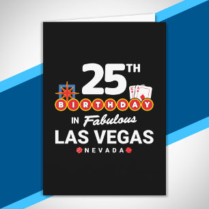 Las Vegas Verjaardagsfeest - 25e Verjaardag In Veg Kaart
