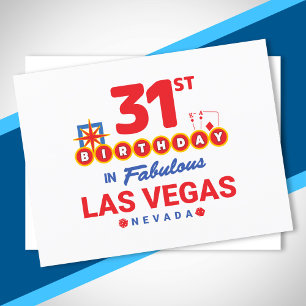 Las Vegas Verjaardagsfeest - 31e Verjaardag in Veg Briefkaart