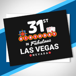 Las Vegas Verjaardagsfeest - 31e Verjaardag In Veg Briefkaart