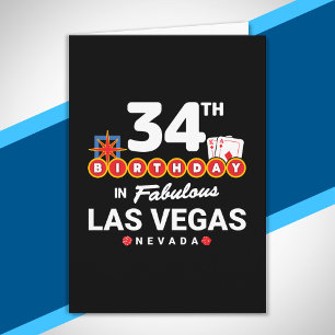 Las Vegas Verjaardagsfeest - 34ste Verjaardag In V Kaart