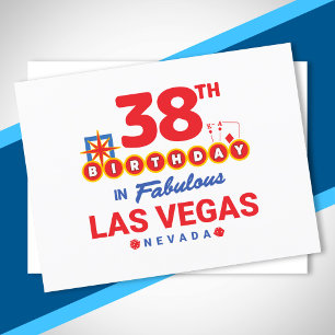 Las Vegas Verjaardagsfeest - 38e verjaardag in Veg Briefkaart