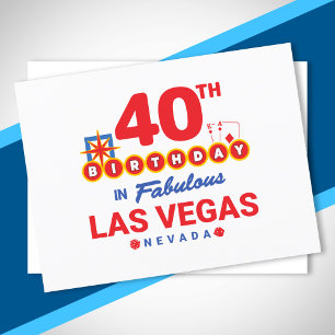 Las Vegas Verjaardagsfeest - 40e Verjaardag In Veg Briefkaart