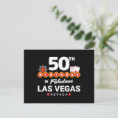 Las Vegas Verjaardagsfeest - 50e verjaardag in Las Briefkaart (Staand voorkant)