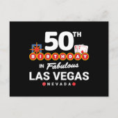 Las Vegas Verjaardagsfeest - 50e verjaardag in Las Briefkaart (Voorkant)