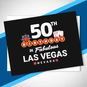 Las Vegas Verjaardagsfeest - 50e verjaardag in Veg Briefkaart