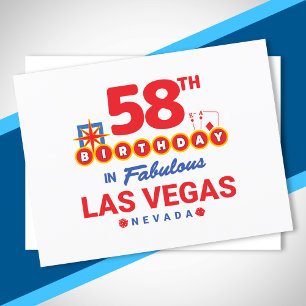 Las Vegas Verjaardagsfeest - 58ste verjaardag in V Briefkaart