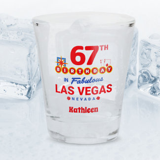 Las Vegas Verjaardagsfeest - 67e verjaardag Shot Glas