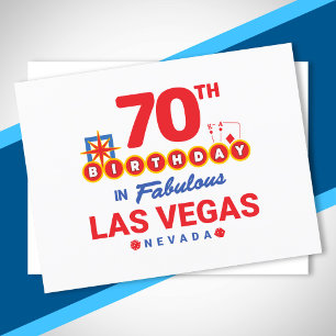 Las Vegas Verjaardagsfeest - 70e verjaardag in Veg Briefkaart
