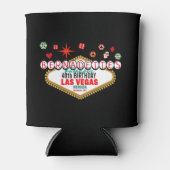 Las Vegas Verjaardagsfeest Matching 10 Circles Blikjeskoeler (Voorkant)
