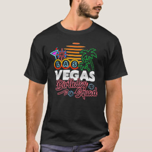Las Vegas Verjaardagsfeestje Retro Zon Verjaardags T-shirt
