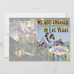 Las Vegas Verloving Photo Card Kaart