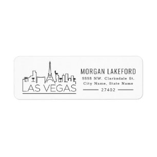 Las Vegas   Vette gestileerde Skyline   Etiket