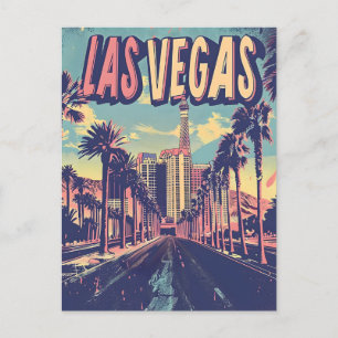 Las Vegas Vintage Kunst Briefkaart