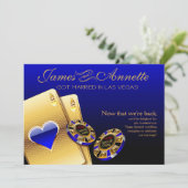 Las Vegas VIP Ontvangst | blauw Kaart (Staand voorkant)