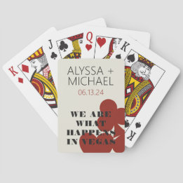Las Vegas We zijn wat er gebeurt bruiloft gunst Pokerkaarten