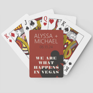 Las Vegas We zijn wat er gebeurt bruiloft gunst Pokerkaarten