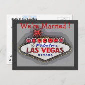 Las Vegas Wedding Aankondiging (Voorkant / Achterkant)