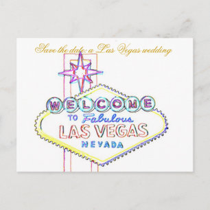 Las Vegas Wedding Announcement Aankondigingskaart