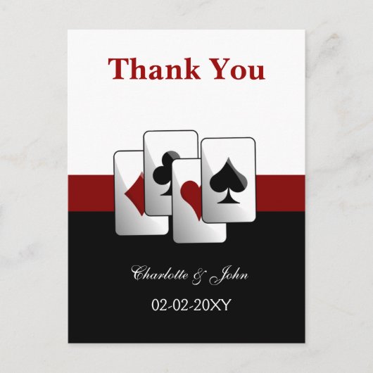 Las Vegas Wedding Bedankt kaarten (Voorkant)