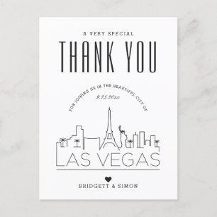 Las Vegas Wedding Bedankt voor de komst! Briefka Briefkaart